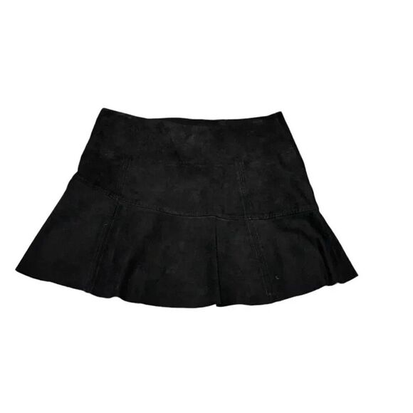NWT women’s PARKER Patty Suede black Mini Skirt with belt SIZE 2 - Picture 5 of 8